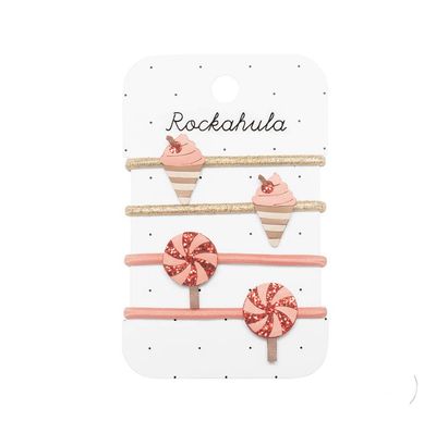 Set 4 elastichetti con coni o lollipop Rockahula