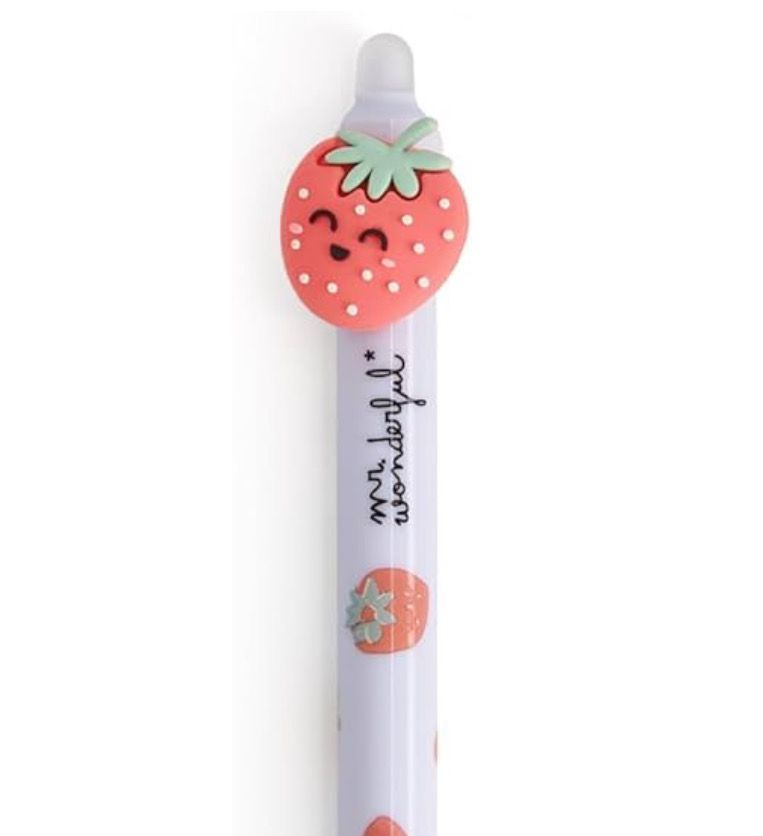 Penna cancellabile a scatto fragola Mr Wonderful