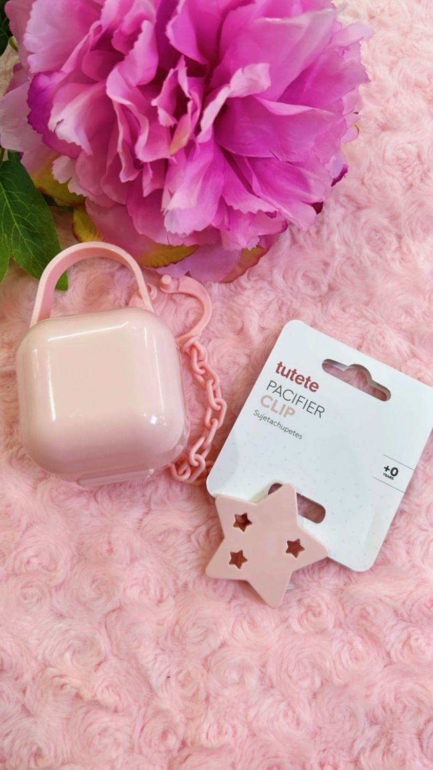 Set personalizzato rosa baby di scatolina e catenella con stella