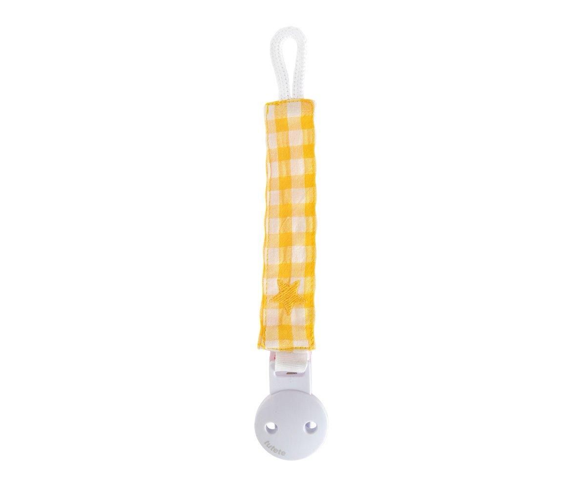 Portaciuccio Tutete in cotone con clip giallo