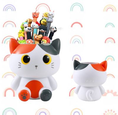 Portapenne Portaspazzolino 3d Itotal gatto arancio bianco
