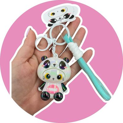 Portachiavi cappuccio panda 3D