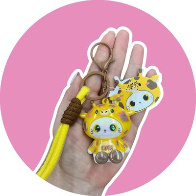 Portachiavi cappuccio giraffa 3D