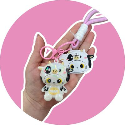 Portachiavi cappuccio mucca 3D