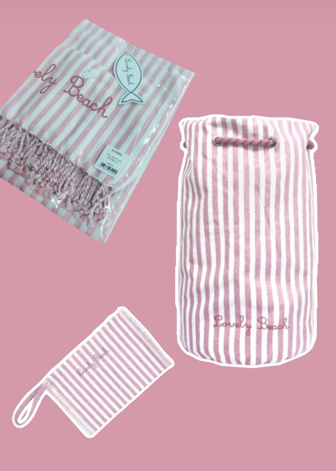 Set 3 pezzi collezione mare Sailor Rosa