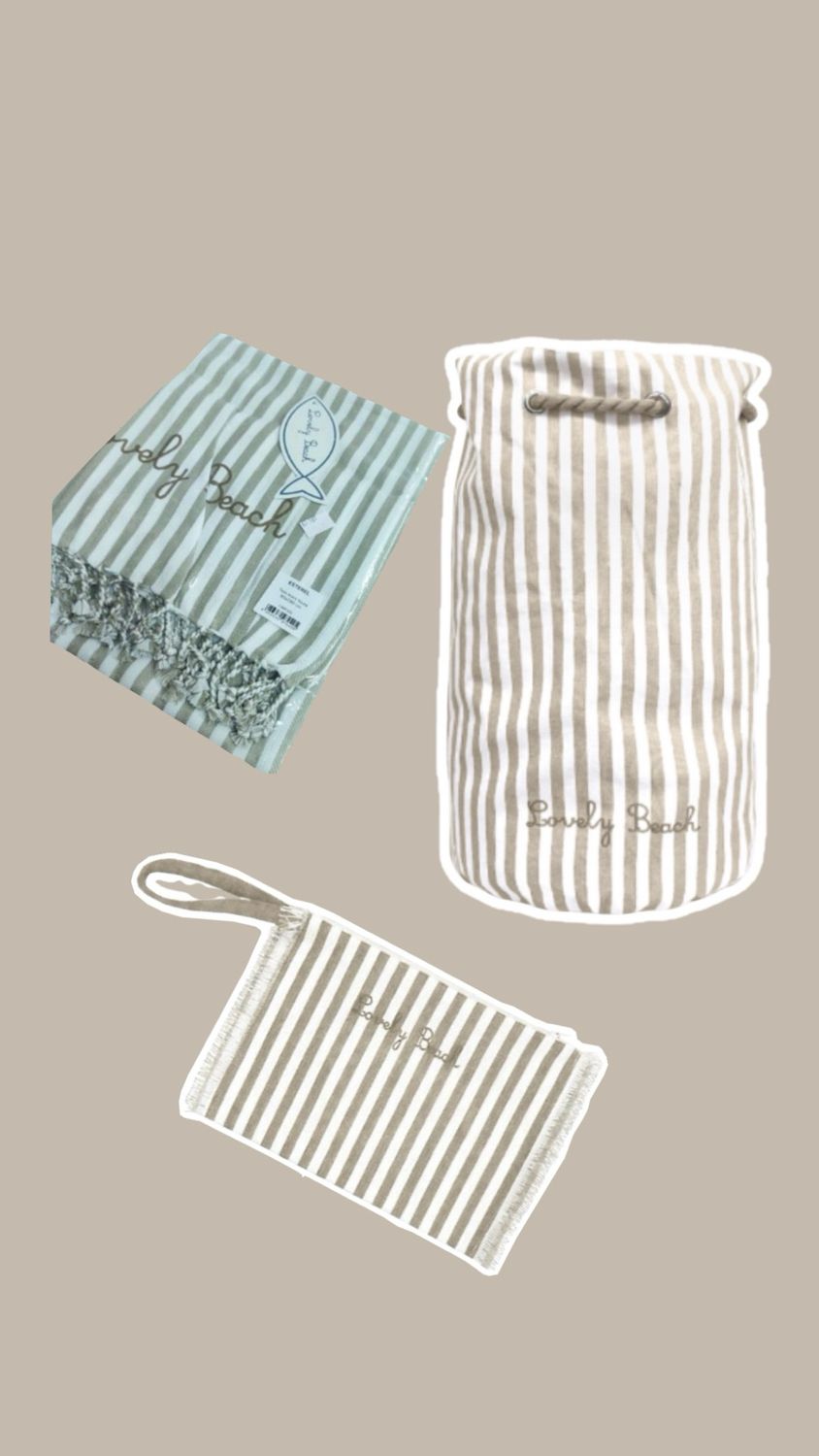 Set 3 pezzi collezione mare Sailor Tortora