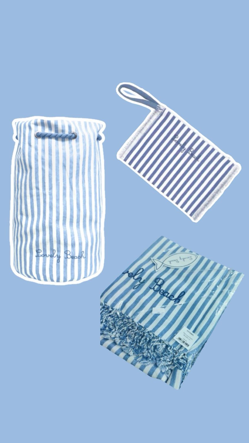 Set 3 pezzi collezione mare Sailor Blu