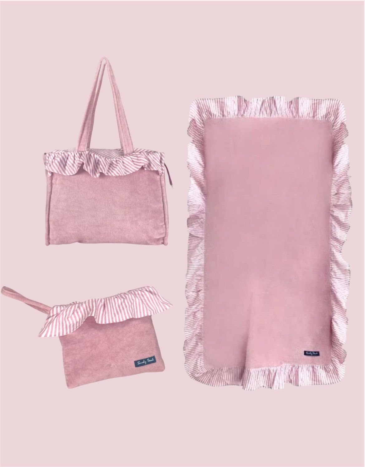 Set 3 pezzi collezione mare Frufru Rosa