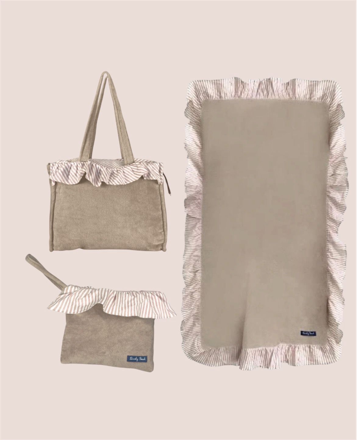 Set 3 pezzi collezione mare Frufru Tortora