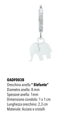 Mono orecchino cerchietto Mad Tea elefante Dumbo