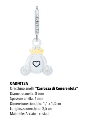 Mono orecchino cerchietto Mad Tea carrozza di cenerentola