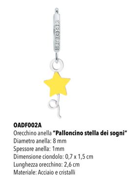 Mono orecchino cerchietto Mad Tea palloncino stella