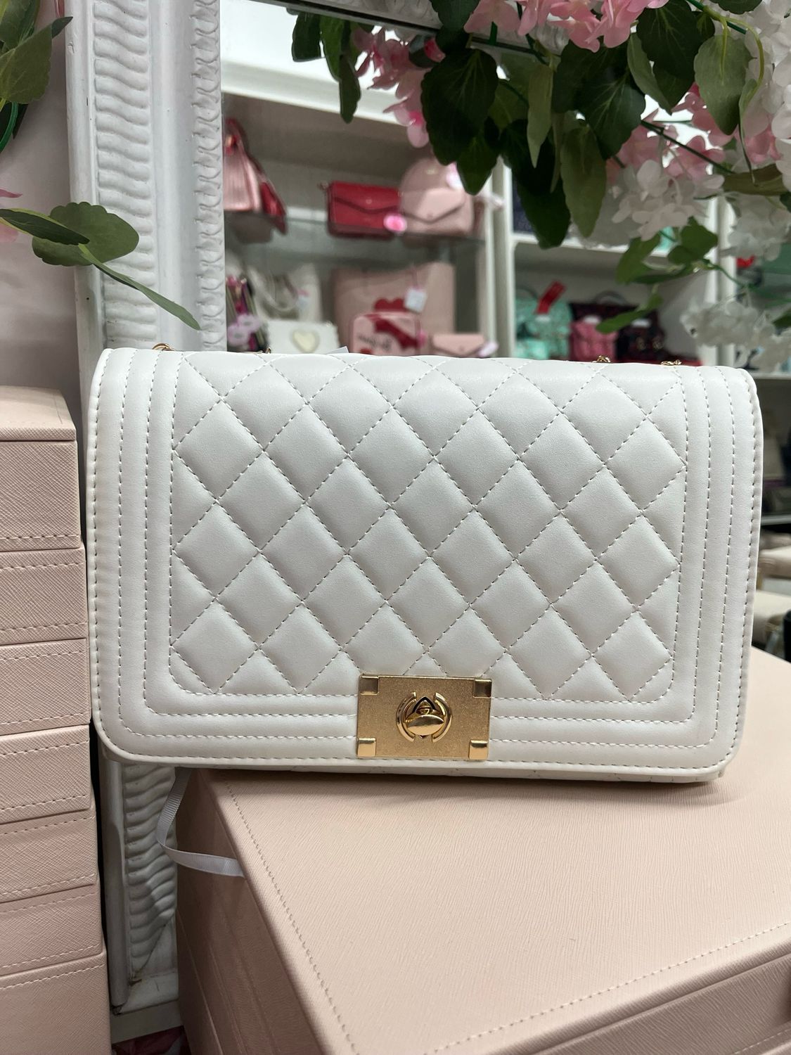 Borsa a tracolla Caroline bianca