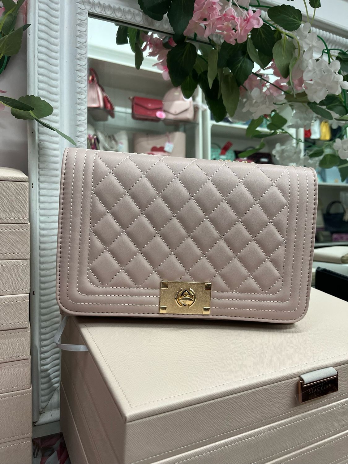 Borsa a tracolla Caroline rosa