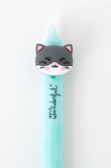 Penna cancellabile a scatto gatto Mr Wonderful