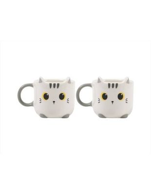 Set tazzine espresso gatto bianco
