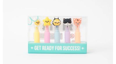 Set di 5 evidenziatori con personaggi Wonder get ready to shine Mr Wonderful