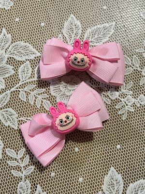 Coppia di mollette a pinza Labubu Rosa Chiaro e fuxia