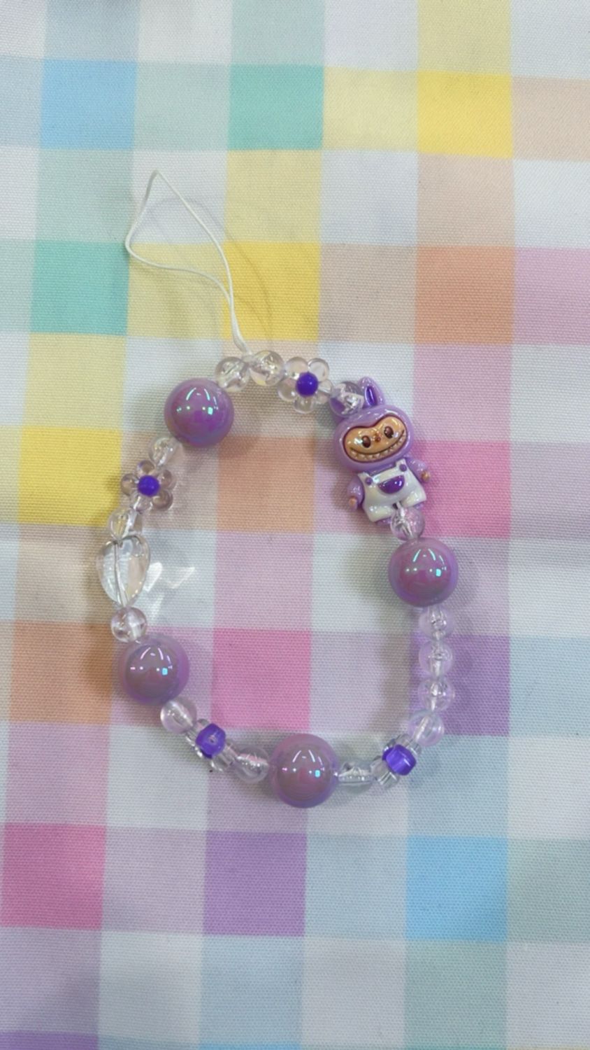 Phonestrap laccio cellulare Labubu lilla
