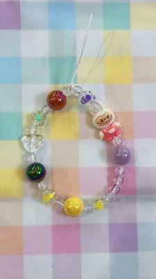 Phonestrap laccio cellulare Labubu bianco