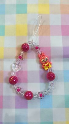 Phonestrap laccio cellulare Labubu fuxia