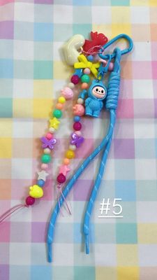 Charm da borsa con gancio Labubu celeste #5