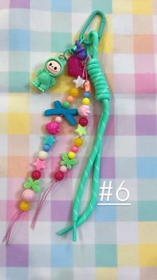 Charm da borsa con gancio Labubu menta #6