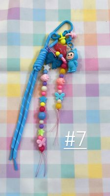 Charm da borsa con gancio Labubu celeste #7