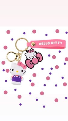 Portachiavi Hello Kitty rosa e lilla