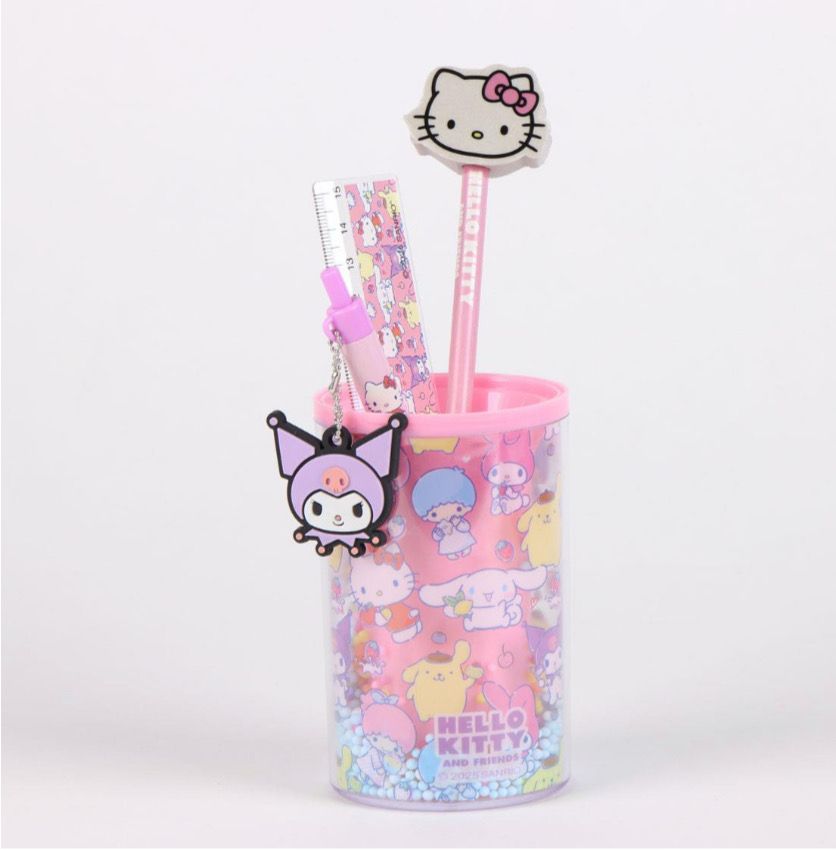 Set di cancelleria con portapenne Hello Kitty