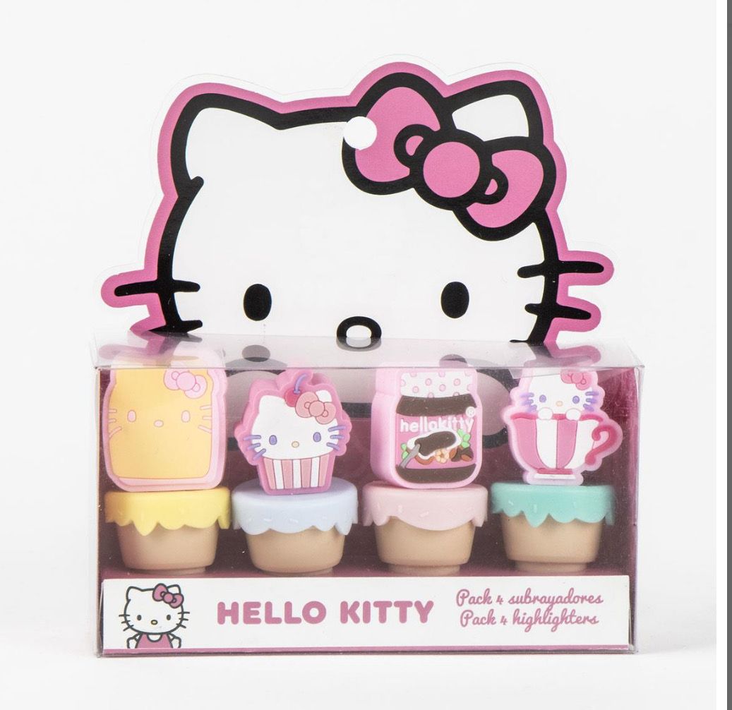 Set 4 evidenziatori Hello Kitty cono gelato