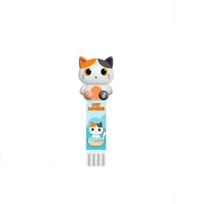 Stick colla 3d gatto bianco arancio