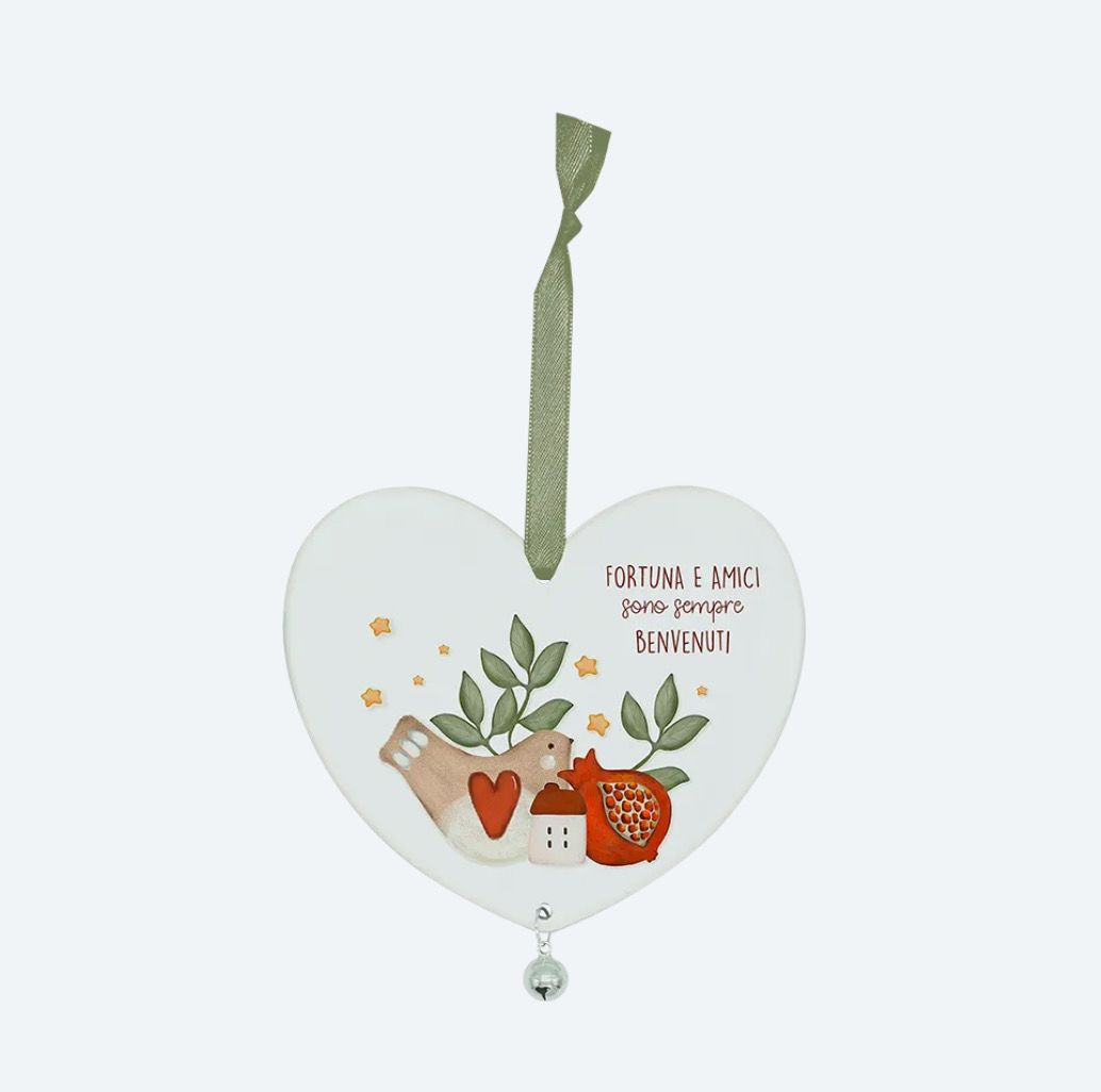Cuore campanello - fortuna e amici sono sempre benvenuti