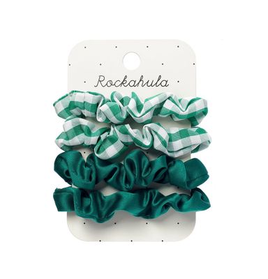 Set 4 mini scruncies elastico miste verde Rockahula