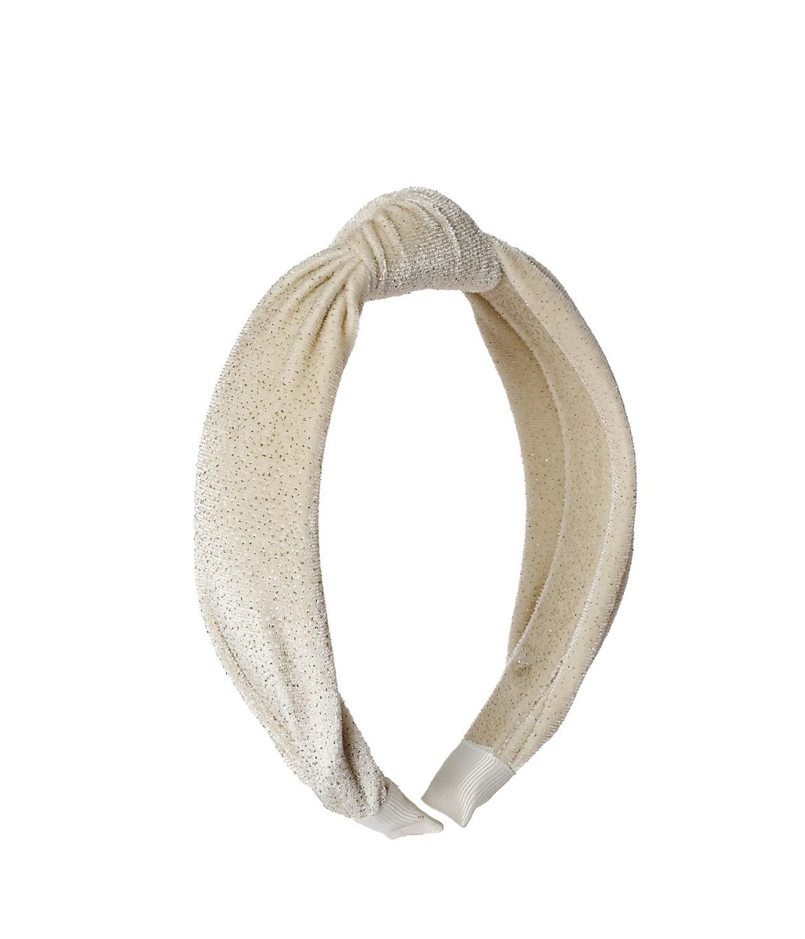 Cerchietto capelli con nodo velluto panna cangiante Rockahula