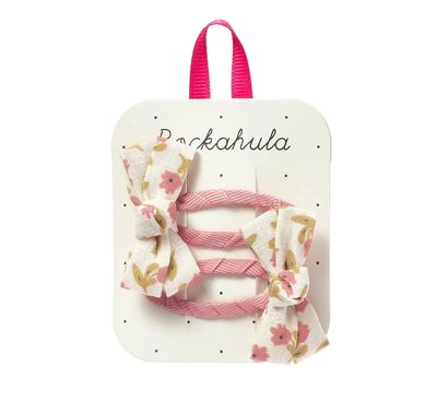 Set 2 Mollette Clic Clac fiocco fiorellini Rockahula