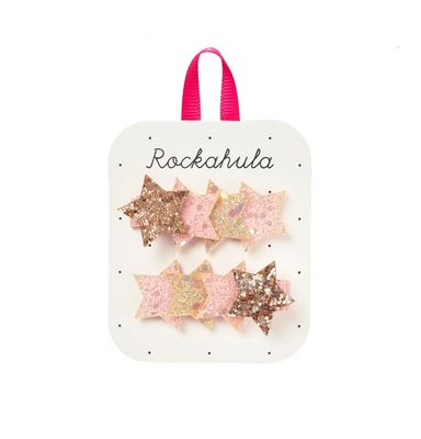 Set 2 Mollette a pinza con 4 stelline toni delicati Rockahula