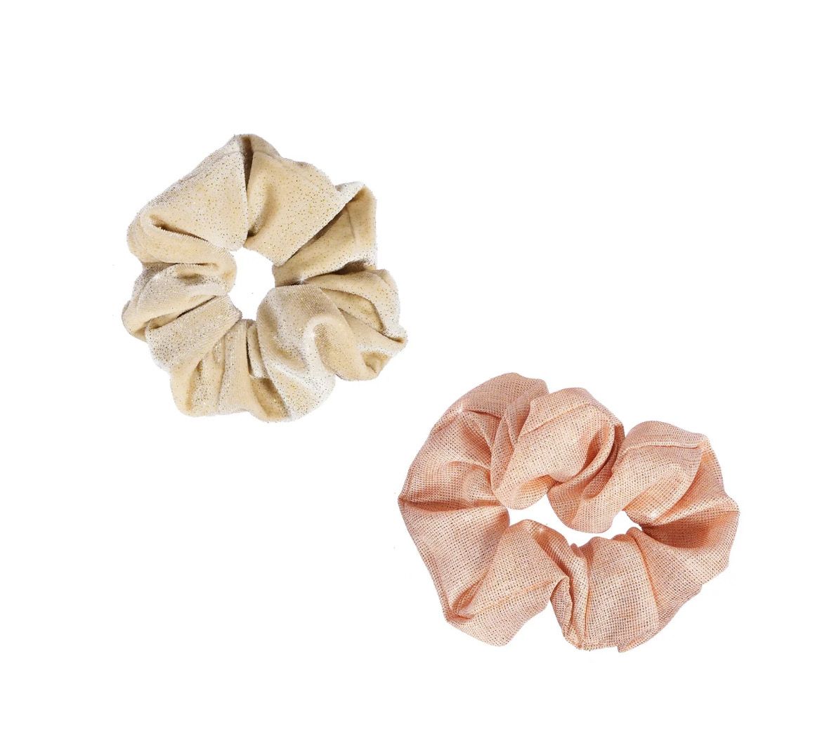 Set 2 scruncies grandi toni delicati Rockahula