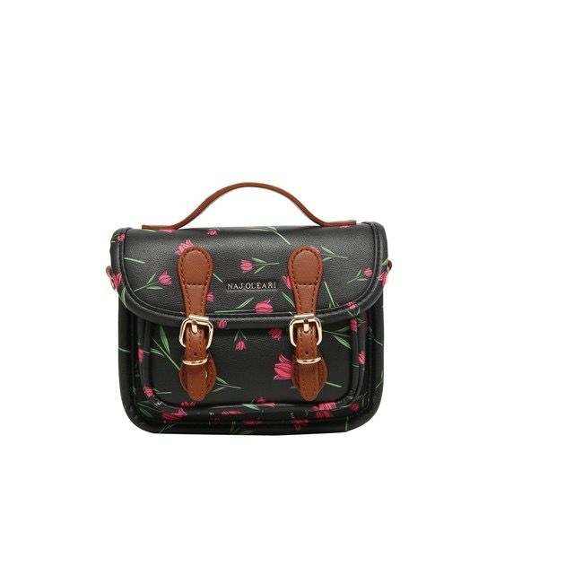 Cartella mini tulipani fondo nero Naj-Oleari cod. 61158