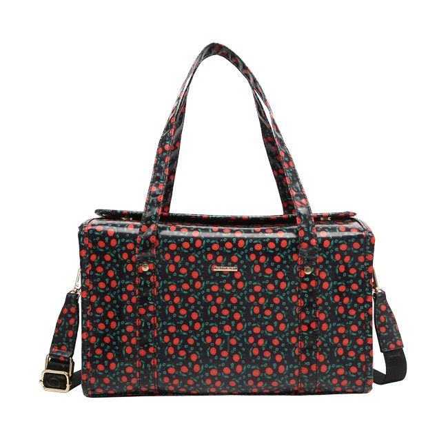 Bauletto Naj-Oleari boccioli fondo nero con tracolla