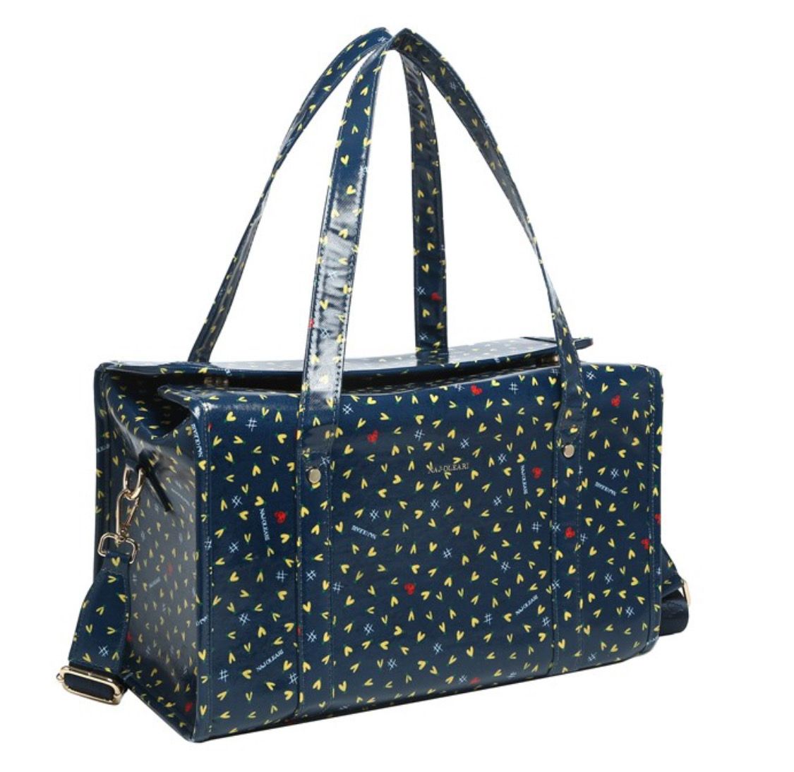 Bauletto Naj-Oleari coccinelle fondo blu con tracolla
