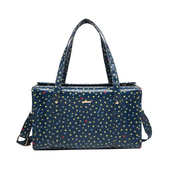 Bauletto Naj-Oleari coccinelle fondo blu con tracolla