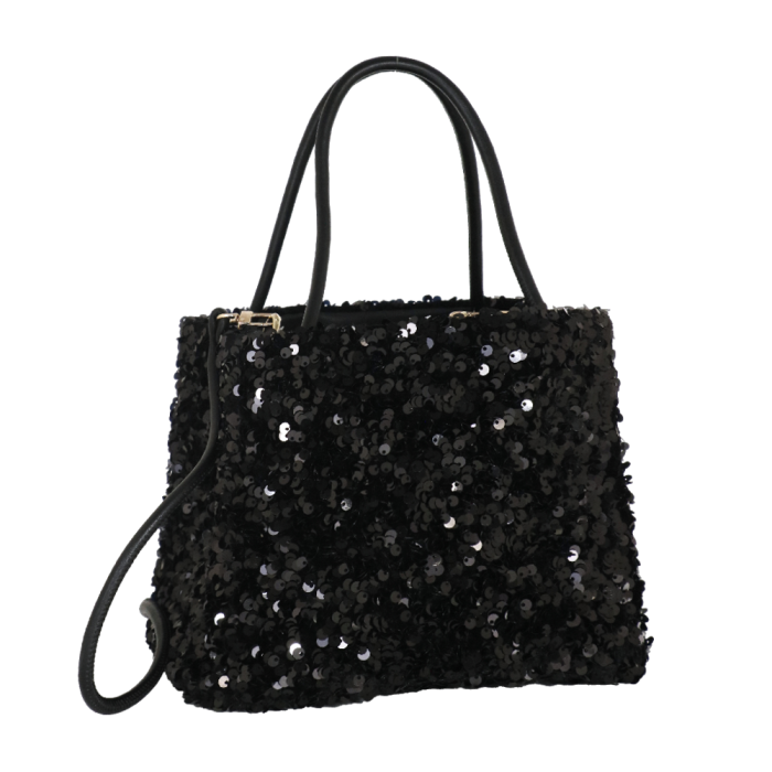 BORSA A MANO PETITE SHINE NERO Camomilla Milano
