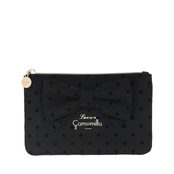 BUSTA PIATTA M POLKA GLAM NERO Camomilla Milano