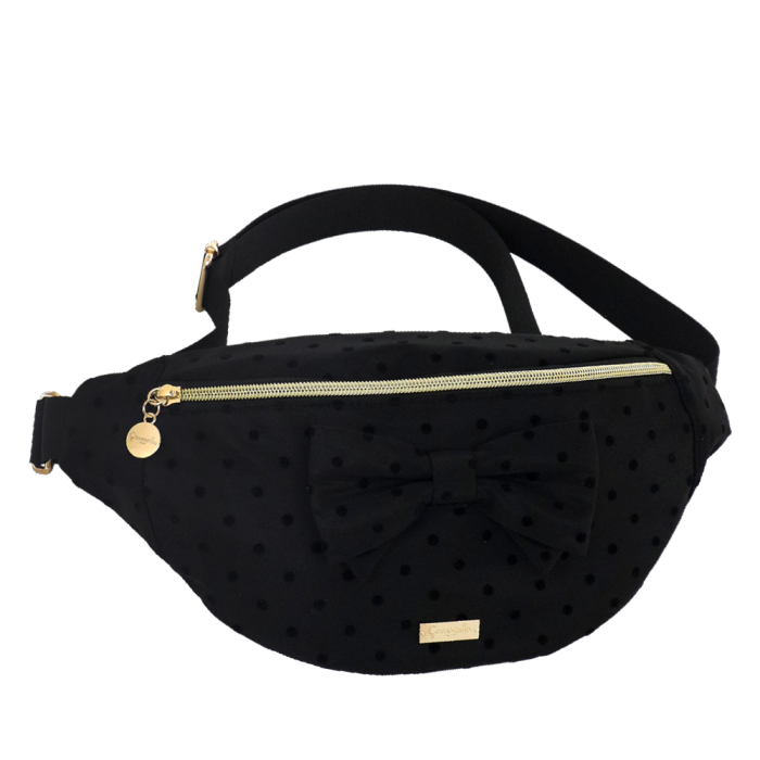 BORSA MARSUPIO POLKA GLAM NERO Camomilla Milano