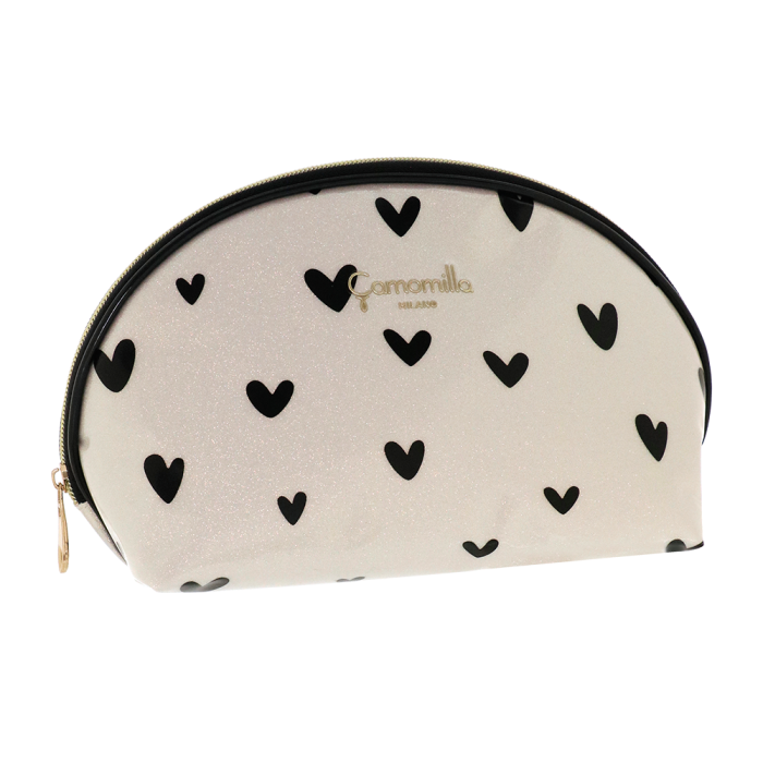 POUCH L LOVE ME BIANCO NERO Camomilla Milano
