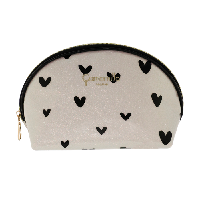 POUCH M LOVE ME BIANCO NERO Camomilla Milano