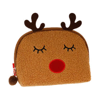 POUCH M FUNNY WINTER renna marrone Camomilla Milano