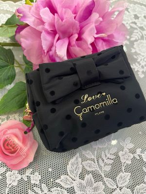 NECESSAIRE S POLKA GLAM NERO Camomilla Milano
