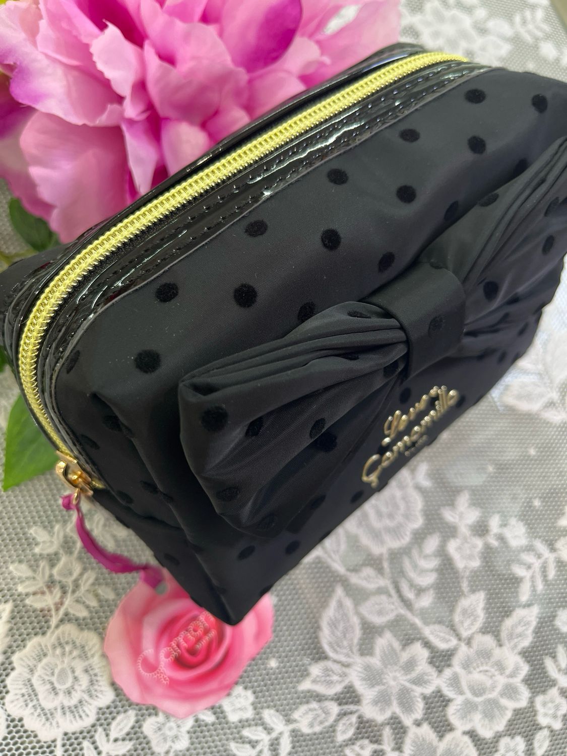 NECESSAIRE M POLKA GLAM NERO Camomilla Milano